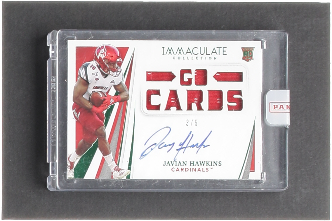 Javian Hawkins 2021 Immaculate Collection Collegiate Team Slogan Signature Die Cuts Emerald #143 #3/5 RC at PristineAuction.com Javian Hawkins 2021 Immaculate Collection Collegiate Team Slogan Signature Die Cuts Emerald #143 #3/5 RC at PristineAuction.com