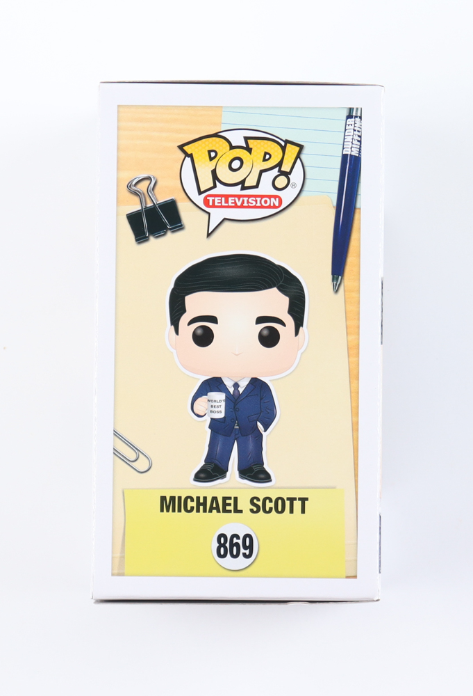 Steve Carell Signed "The Office" #869 Michael Scott Funko Pop! Vinyl Figure (Beckett) at PristineAuction.com Steve Carell Signed "The Office" #869 Michael Scott Funko Pop! Vinyl Figure (Beckett) at PristineAuction.com