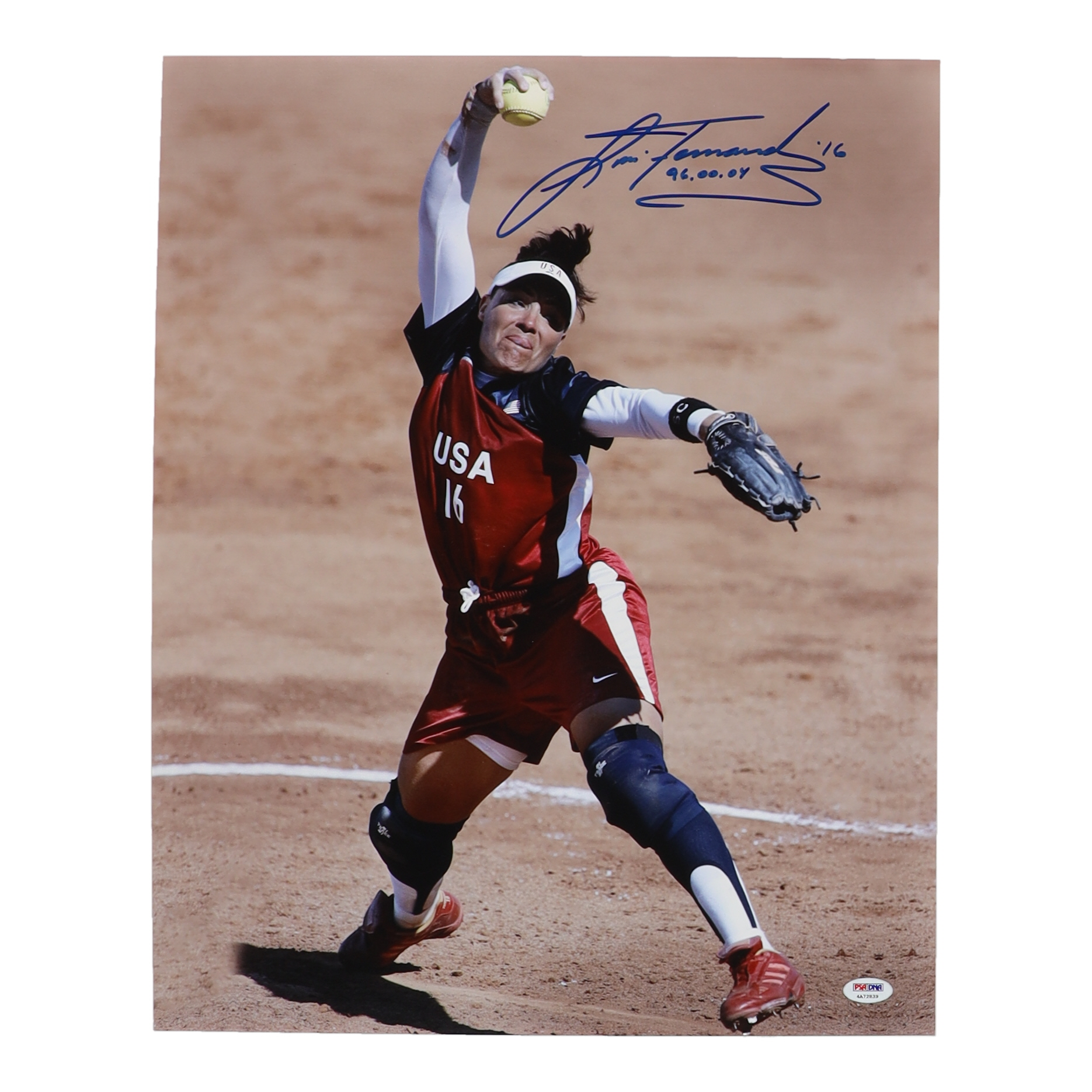 Lisa Fernandez Signed Team USA 16x20 Photo Inscribed "96.00.04" (PSA) at PristineAuction.com Lisa Fernandez Signed Team USA 16x20 Photo Inscribed "96.00.04" (PSA) at PristineAuction.com