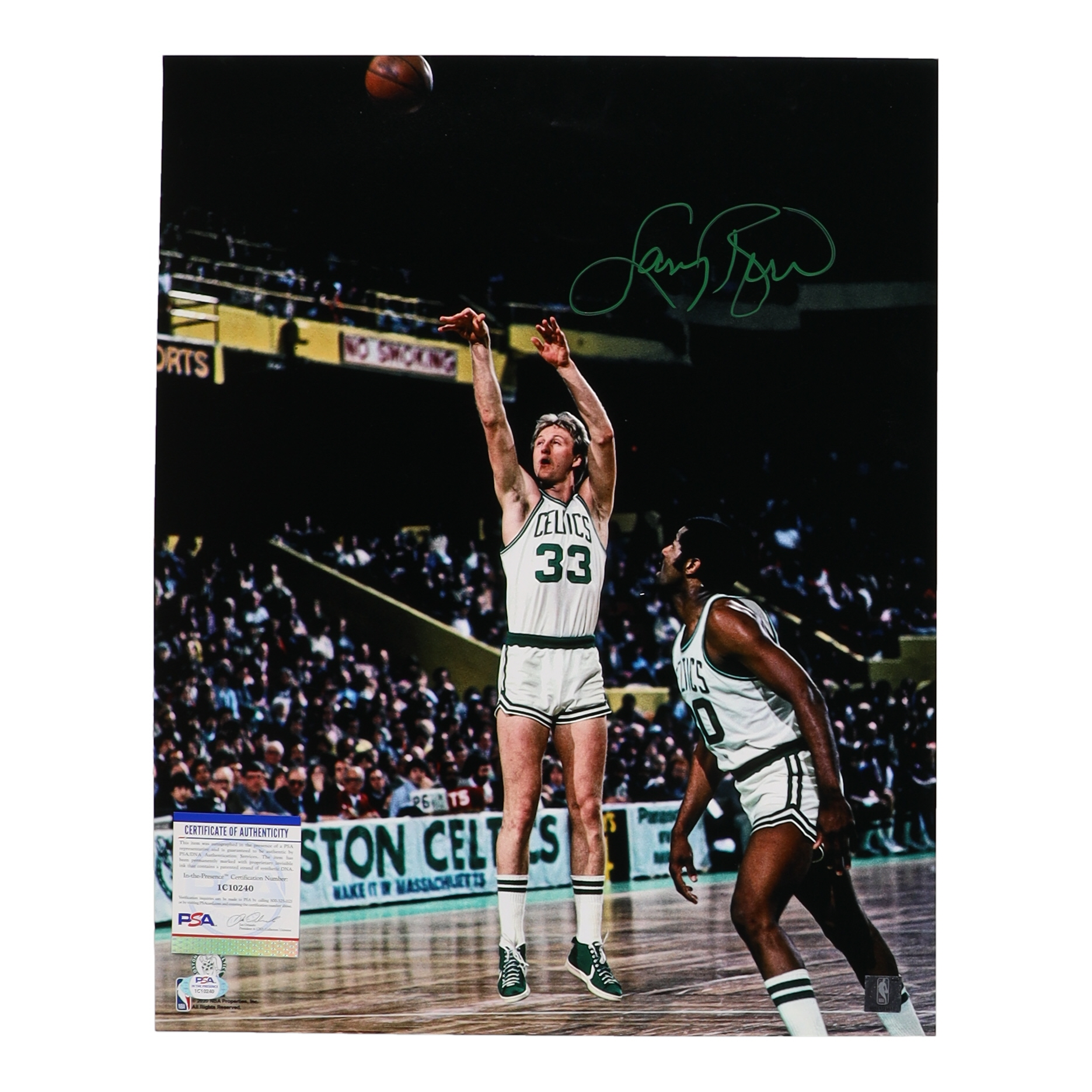 Larry Bird Signed Celtics 16x20 Photo (PSA) at PristineAuction.com Larry Bird Signed Celtics 16x20 Photo (PSA) at PristineAuction.com