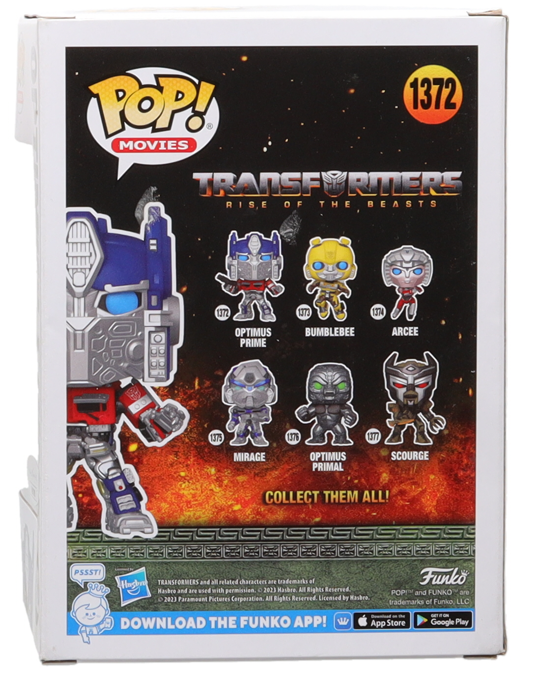Peter Cullen Signed "Transformers: Rise of the Beasts" #1372 Optimus Prime Funko Pop! Vinyl Figure (JSA) at PristineAuction.com Peter Cullen Signed "Transformers: Rise of the Beasts" #1372 Optimus Prime Funko Pop! Vinyl Figure (JSA) at PristineAuction.com