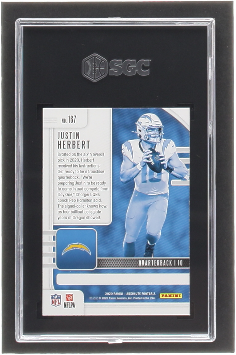 Justin Herbert 2020 Absolute #167 RC (SGC 9.5) at PristineAuction.com Justin Herbert 2020 Absolute #167 RC (SGC 9.5) at PristineAuction.com