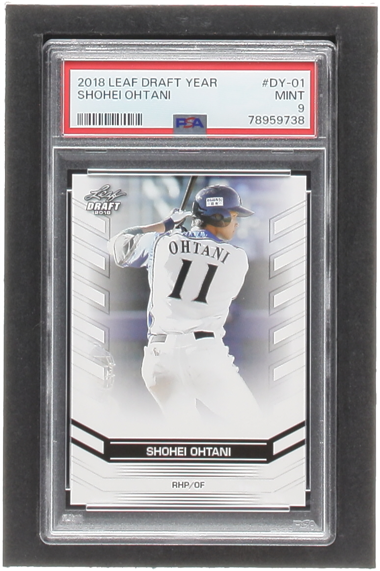 Shohei Ohtani 2018 Leaf Ohtani Draft Year #DY01 RC (PSA 9) at PristineAuction.com Shohei Ohtani 2018 Leaf Ohtani Draft Year #DY01 RC (PSA 9) at PristineAuction.com