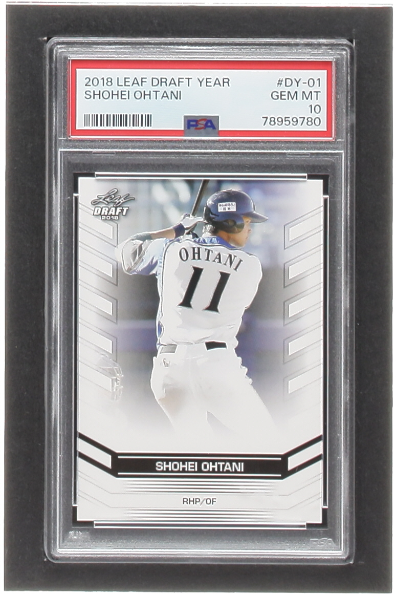 Shohei Ohtani 2018 Leaf Ohtani Draft Year #DY01 RC (PSA 10) at PristineAuction.com Shohei Ohtani 2018 Leaf Ohtani Draft Year #DY01 RC (PSA 10) at PristineAuction.com