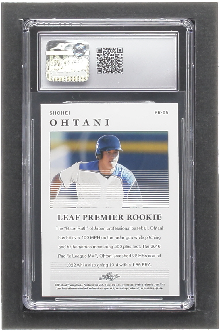 Shohei Ohtani 2018 Leaf Premier Rookies #PR05 RC (CGC 10) at PristineAuction.com Shohei Ohtani 2018 Leaf Premier Rookies #PR05 RC (CGC 10) at PristineAuction.com