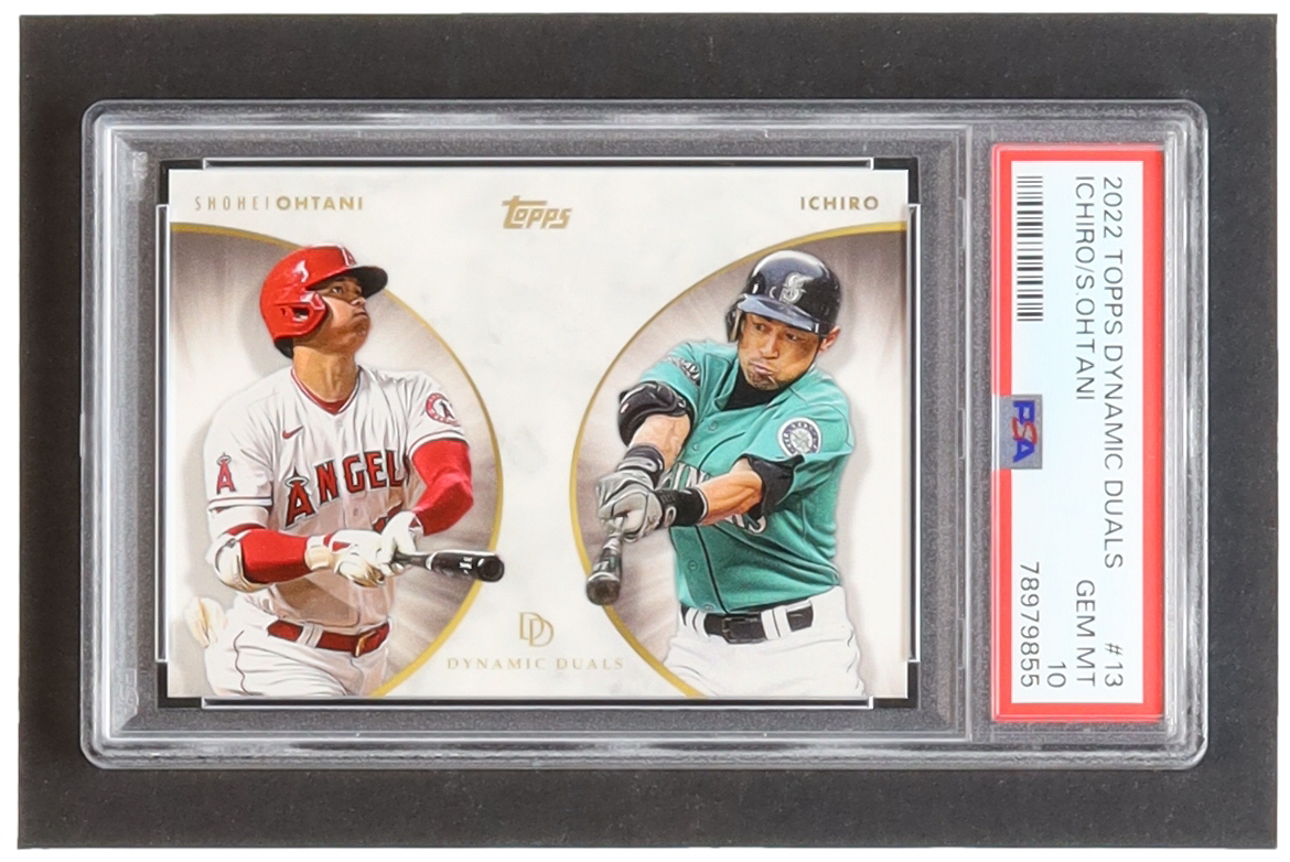 Ichiro / Shohei Ohtani 2022 Topps On Demand Dynamic Duals #13 (PSA 10) at PristineAuction.com Ichiro / Shohei Ohtani 2022 Topps On Demand Dynamic Duals #13 (PSA 10) at PristineAuction.com