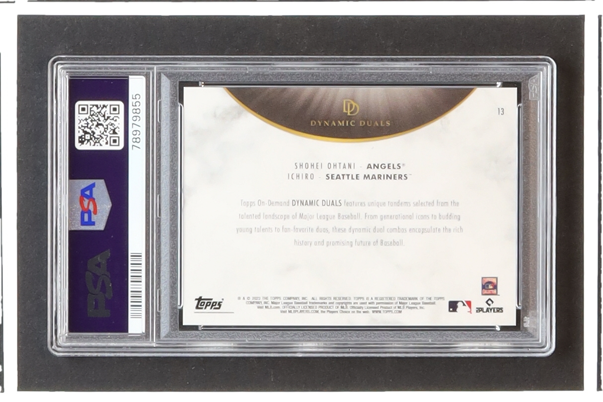 Ichiro / Shohei Ohtani 2022 Topps On Demand Dynamic Duals #13 (PSA 10) at PristineAuction.com Ichiro / Shohei Ohtani 2022 Topps On Demand Dynamic Duals #13 (PSA 10) at PristineAuction.com