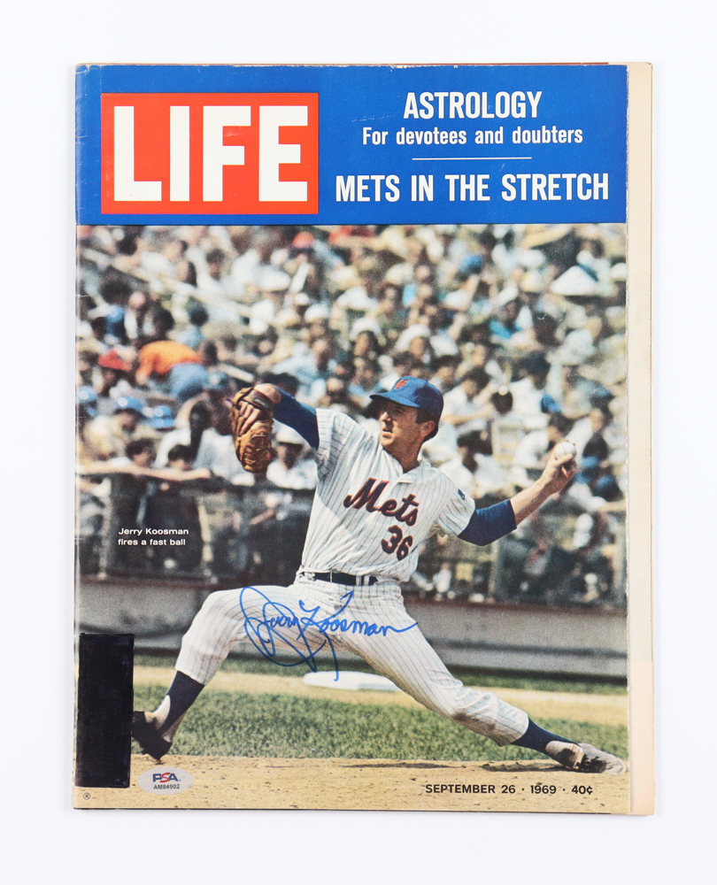 Koosman Jerry Koosman Signed September 1969 Life Full Magazine (PSA) | Pristine ...