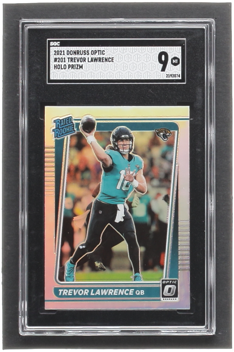 Trevor Lawrence 2021 Donruss Optic Holo #201 RR RC (SGC 9) at PristineAuction.com Trevor Lawrence 2021 Donruss Optic Holo #201 RR RC (SGC 9) at PristineAuction.com