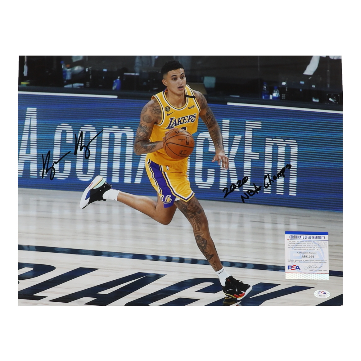 Kyle Kuzma Signed Lakers 16x20 Photo Inscribed "2020 NBA Champs" (PSA) at PristineAuction.com Kyle Kuzma Signed Lakers 16x20 Photo Inscribed "2020 NBA Champs" (PSA) at PristineAuction.com