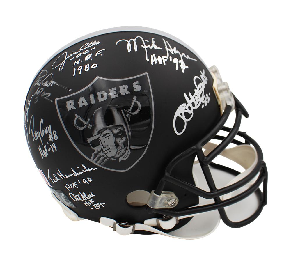 Raiders Greats Full-Size Authentic On-Field Helmet Signed By (20 with Jim Otto, Ray Guy, Art Shell, Dave Casper, Tom Flores (JSA) at PristineAuction.com Raiders Greats Full-Size Authentic On-Field Helmet Signed By (20 with Jim Otto, Ray Guy, Art Shell, Dave Casper, Tom Flores (JSA) at PristineAuction.com