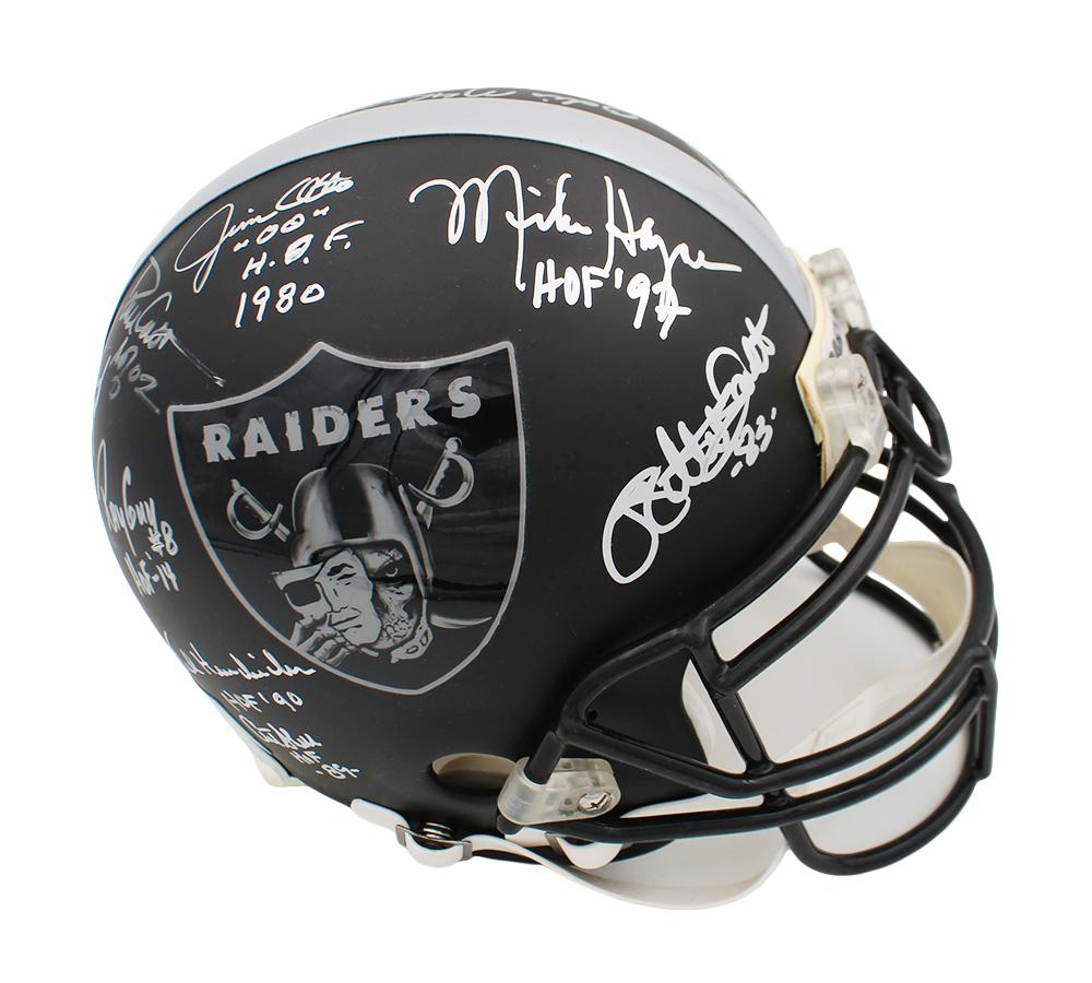 Raiders Greats Full-Size Authentic On-Field Helmet Signed By (20 with Jim Otto, Ray Guy, Art Shell, Dave Casper, Tom Flores (JSA) at PristineAuction.com Raiders Greats Full-Size Authentic On-Field Helmet Signed By (20 with Jim Otto, Ray Guy, Art Shell, Dave Casper, Tom Flores (JSA) at PristineAuction.com
