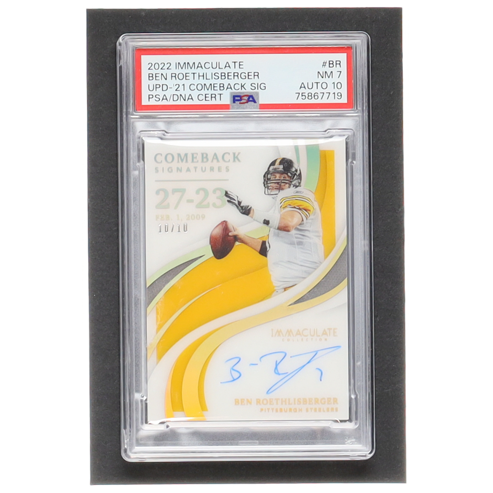 Ben Roethlisberger 2021 Immaculate Comeback Signatures Gold #ICSBR #10/ ...