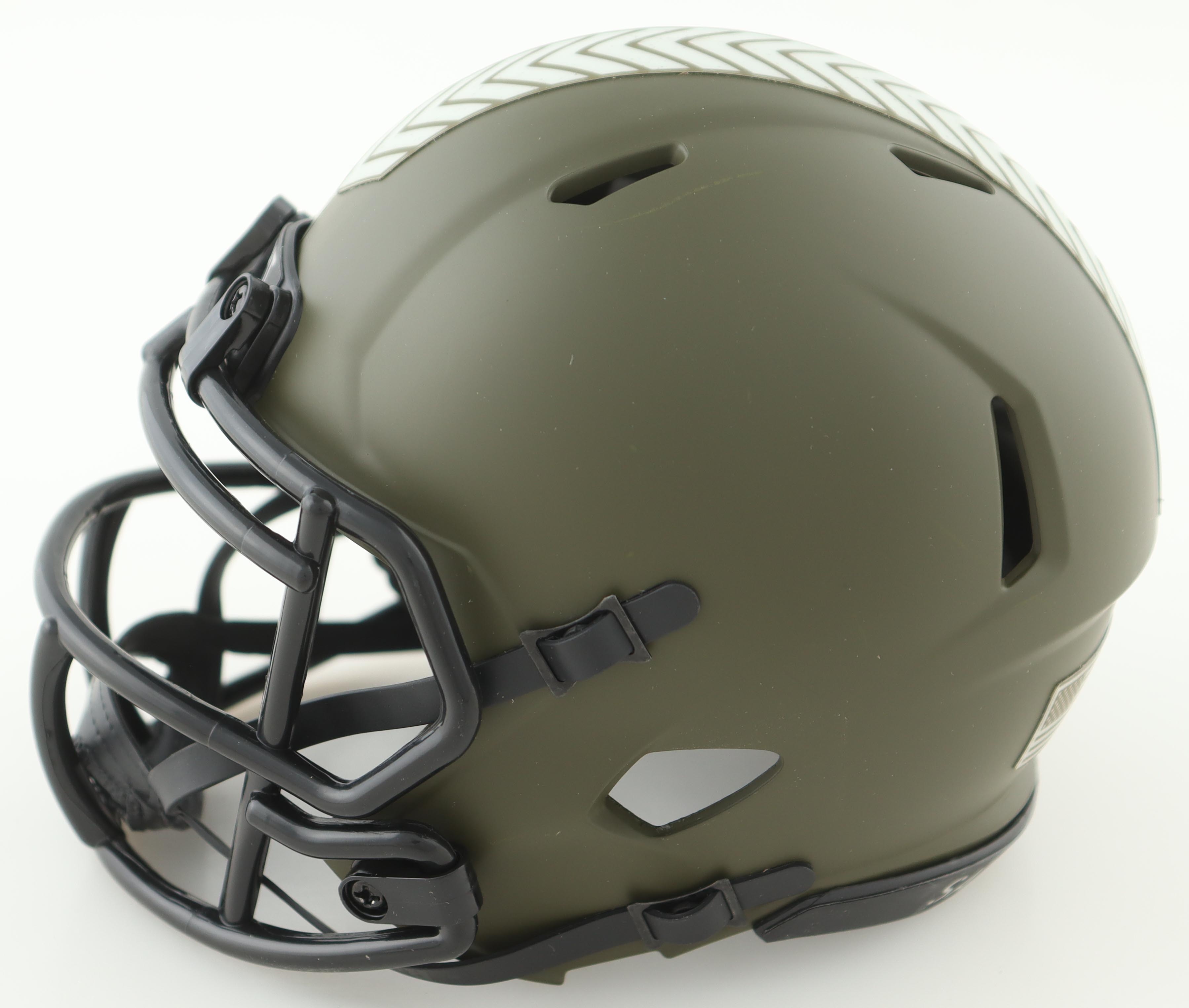 Joey Porter Jr. Signed Steelers Salute to Service Speed Mini Helmet ...
