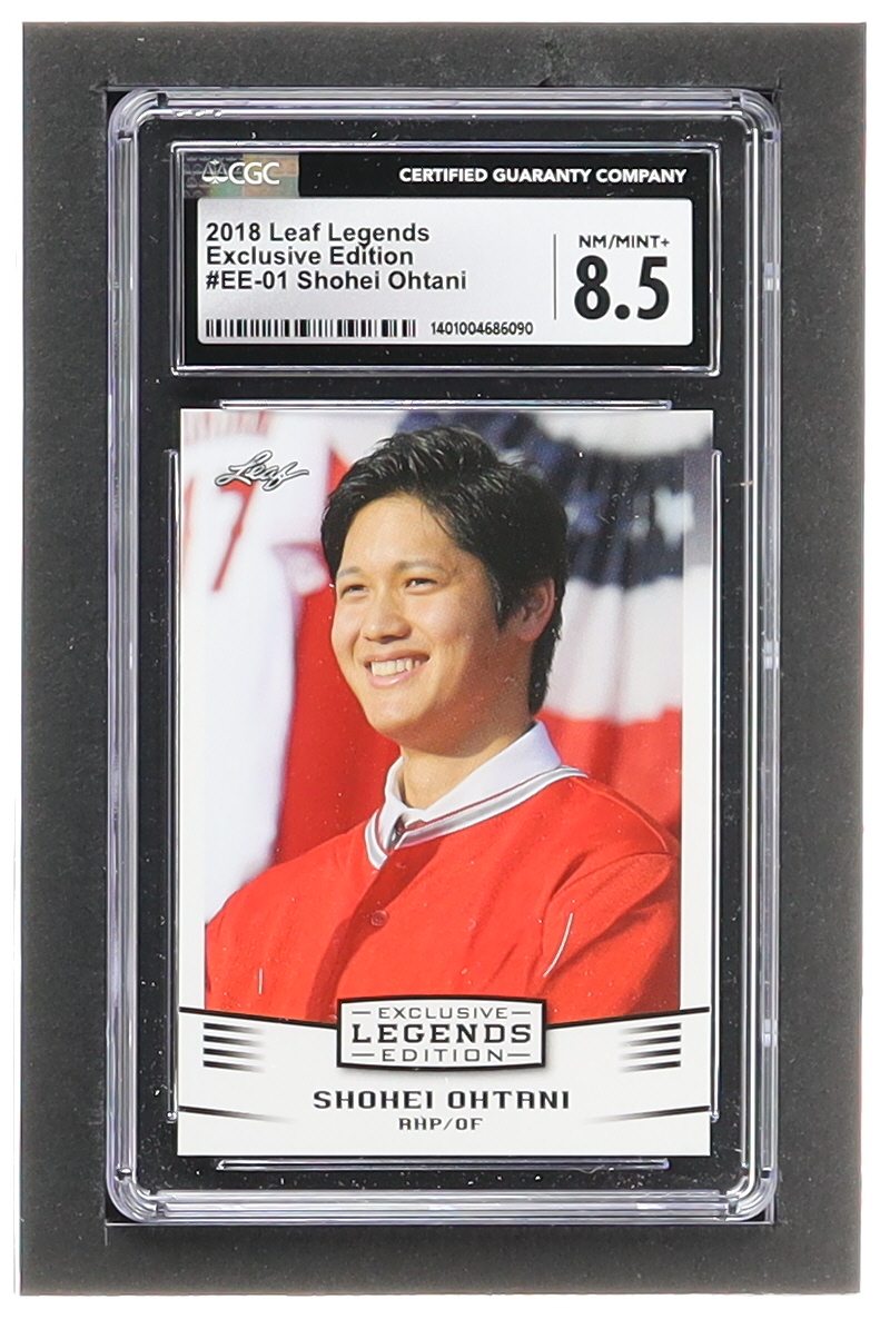 Shohei Ohtani 2018 Leaf Ohtani Legends Exclusive Edition #EE01 (CGC 8.5) at PristineAuction.com Shohei Ohtani 2018 Leaf Ohtani Legends Exclusive Edition #EE01 (CGC 8.5) at PristineAuction.com