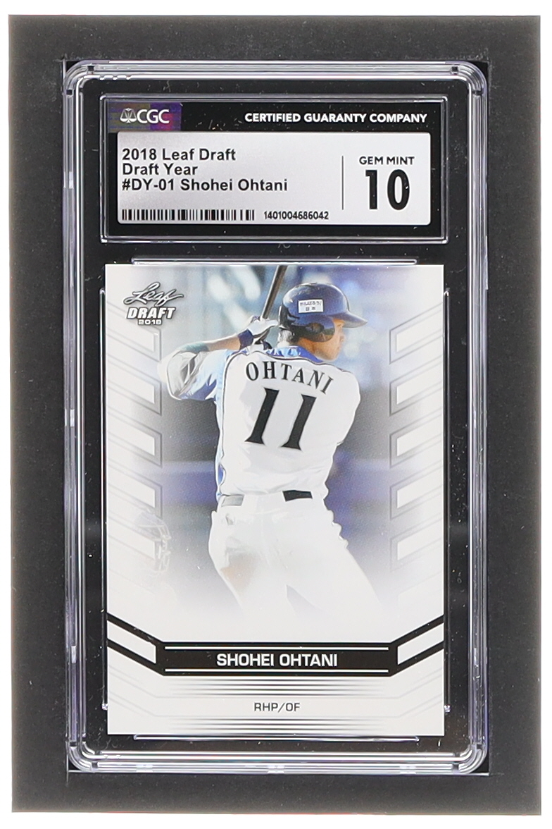 Shohei Ohtani 2018 Leaf Ohtani Draft Year #DY01 (CGC 10) at PristineAuction.com Shohei Ohtani 2018 Leaf Ohtani Draft Year #DY01 (CGC 10) at PristineAuction.com
