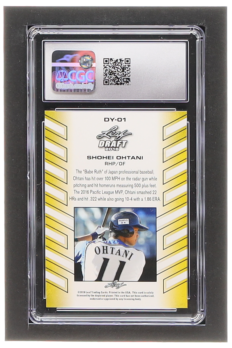 Shohei Ohtani 2018 Leaf Ohtani Draft Year #DY01 (CGC 10) at PristineAuction.com Shohei Ohtani 2018 Leaf Ohtani Draft Year #DY01 (CGC 10) at PristineAuction.com