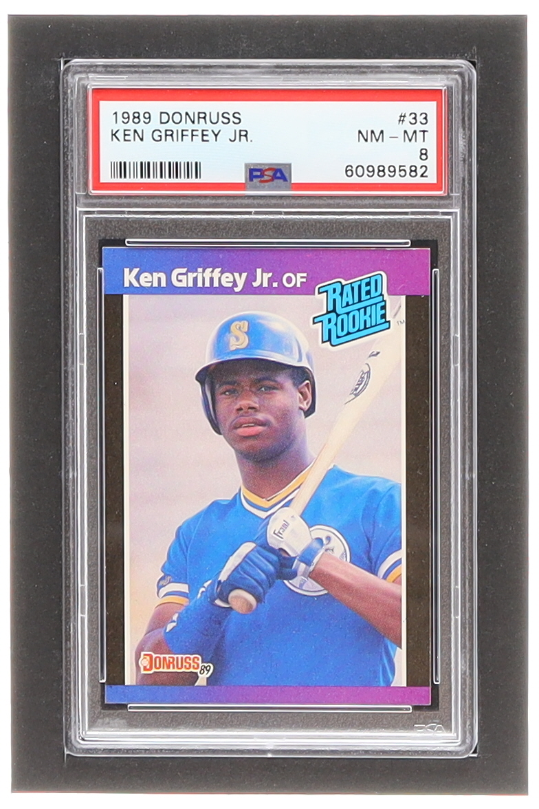 Ken Griffey Jr. 1989 Donruss #33 RR RC (PSA 8) at PristineAuction.com Ken Griffey Jr. 1989 Donruss #33 RR RC (PSA 8) at PristineAuction.com