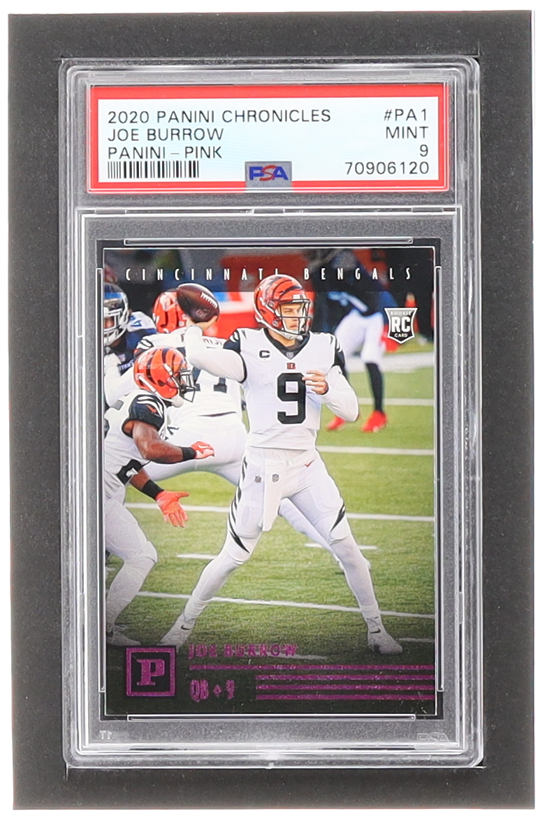 Joe Burrow 2020 Panini Pink #1 RC (PSA 9) at PristineAuction.com Joe Burrow 2020 Panini Pink #1 RC (PSA 9) at PristineAuction.com