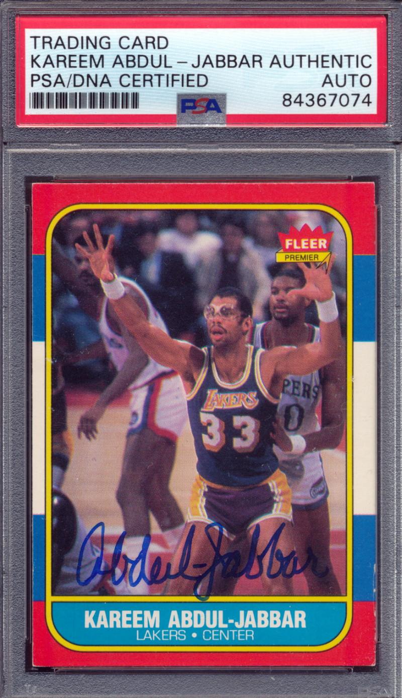 Kareem Abdul-Jabbar Signed 1986-87 Fleer #1 (PSA) | Pristine Auction