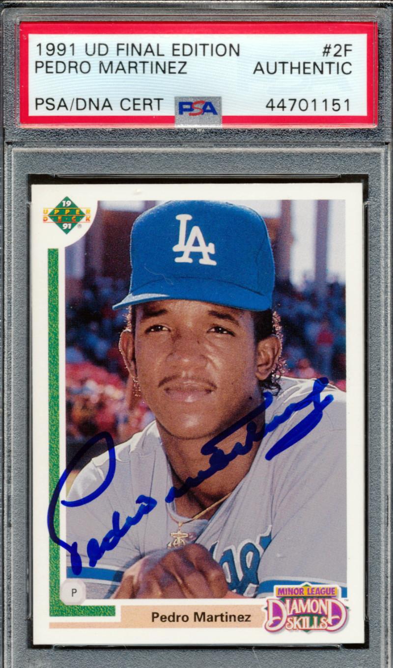 Pedro Martinez Signed 1991 Upper Deck Final Edition #2F RC (PSA) at PristineAuction.com Pedro Martinez Signed 1991 Upper Deck Final Edition #2F RC (PSA) at PristineAuction.com