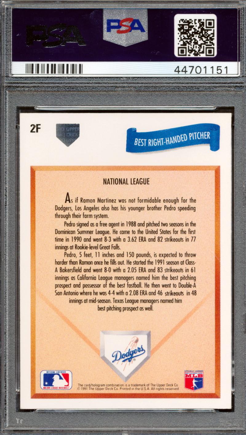 Pedro Martinez Signed 1991 Upper Deck Final Edition #2F RC (PSA) at PristineAuction.com Pedro Martinez Signed 1991 Upper Deck Final Edition #2F RC (PSA) at PristineAuction.com