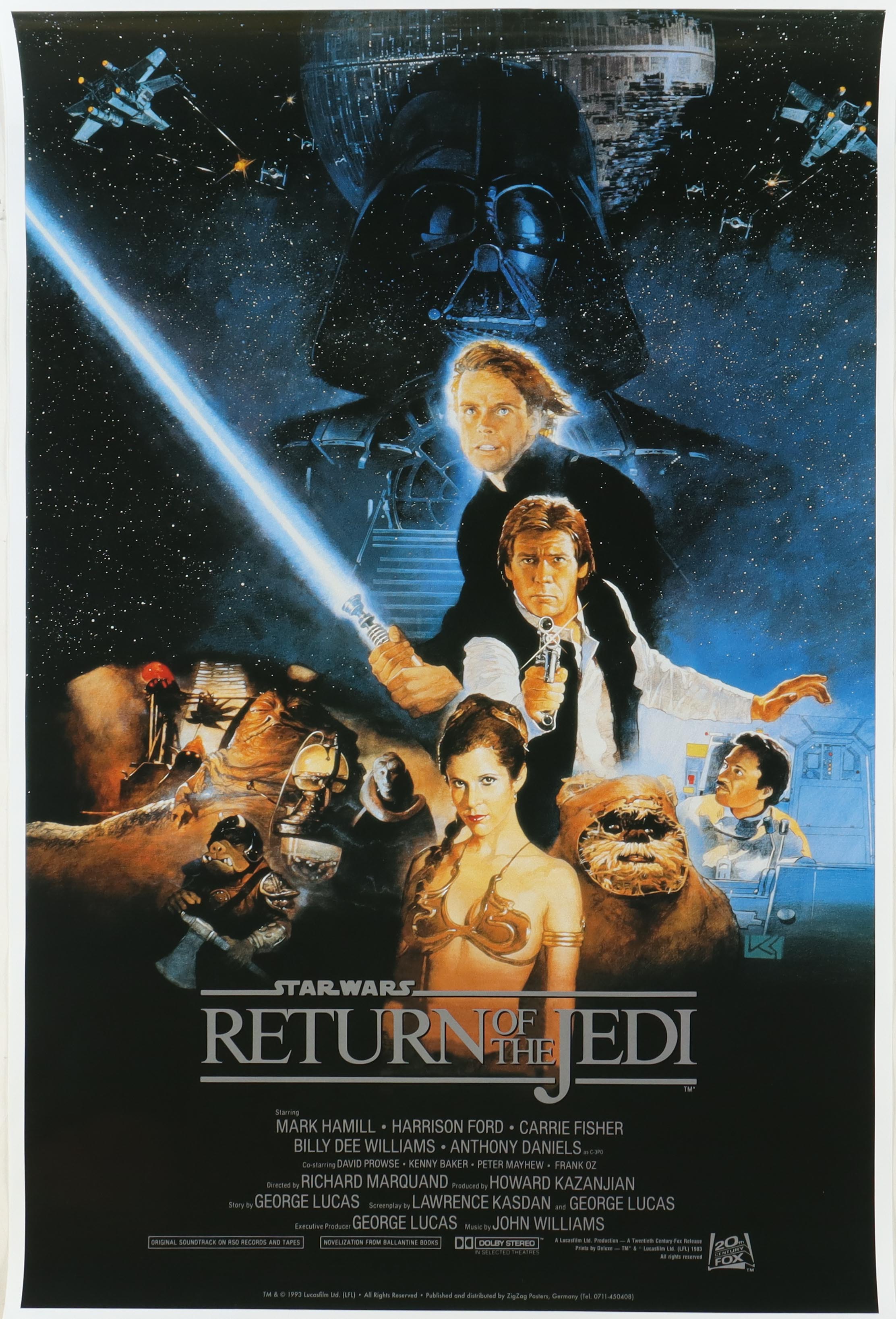 Complete Set of (3) "Star Wars" 24x36 Movie Posters with "Star Wars", "The Empire Strikes Back" & "Return of the Jedi" at PristineAuction.com Complete Set of (3) "Star Wars" 24x36 Movie Posters with "Star Wars", "The Empire Strikes Back" & "Return of the Jedi" at PristineAuction.com
