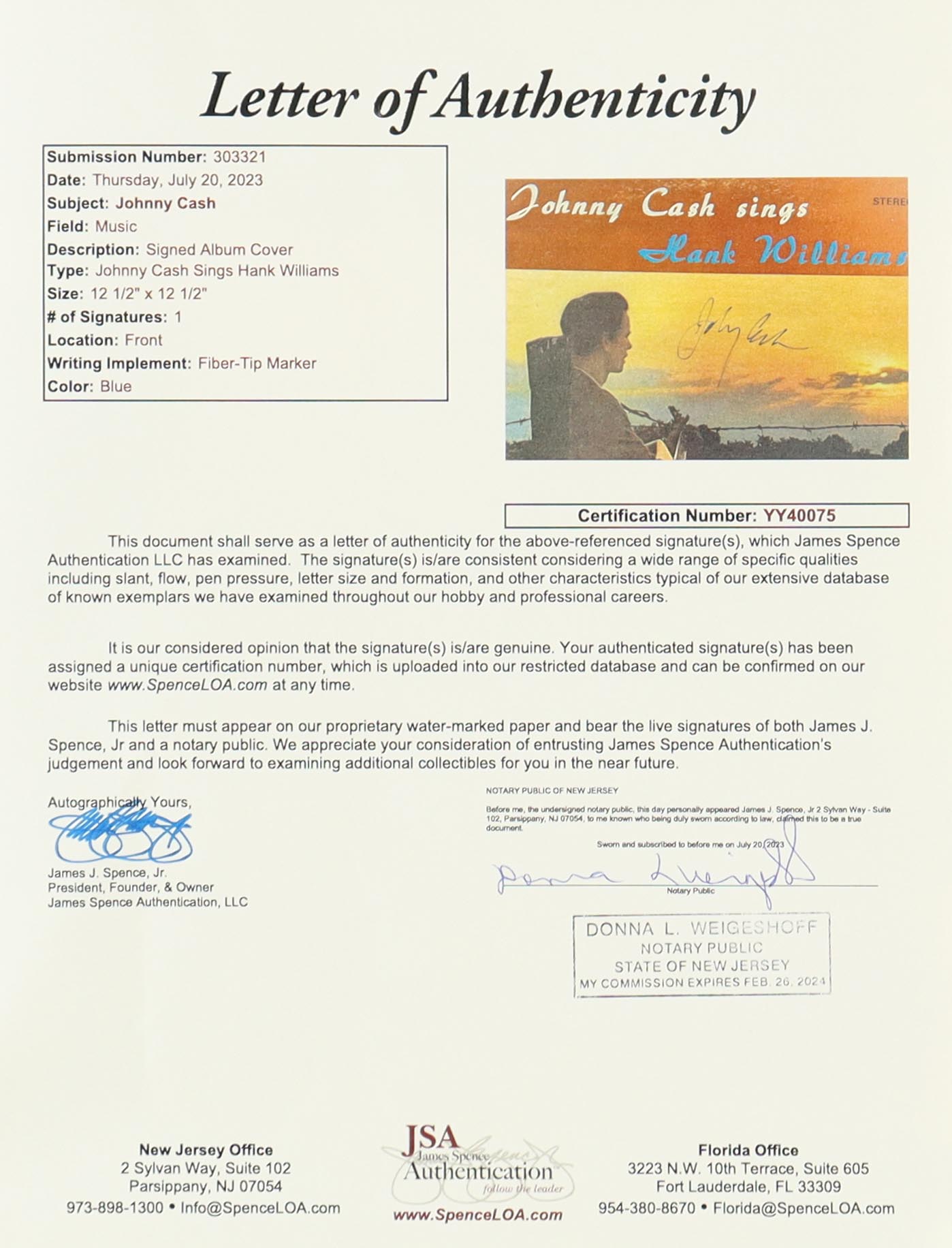 Johnny Cash Signed Custom Framed "Johnny Cash Sings Hank Williams" Vinyl Album Cover Display (JSA) at PristineAuction.com Johnny Cash Signed Custom Framed "Johnny Cash Sings Hank Williams" Vinyl Album Cover Display (JSA) at PristineAuction.com