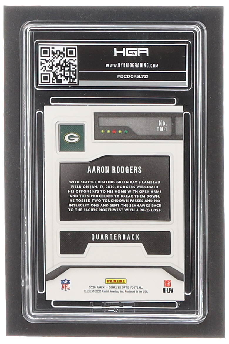 Aaron Rodgers 2020 Donruss Optic T-Minus 3 2 1 #1 (HGA 9) at PristineAuction.com Aaron Rodgers 2020 Donruss Optic T-Minus 3 2 1 #1 (HGA 9) at PristineAuction.com
