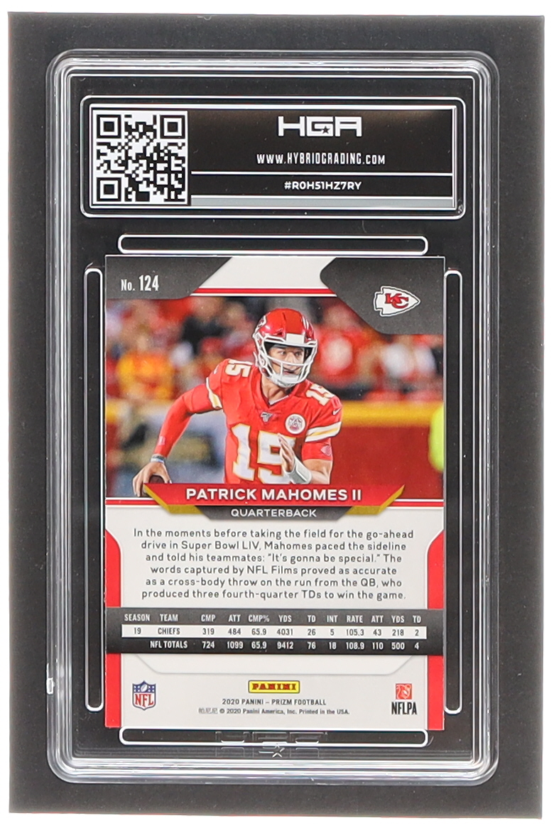 Patrick Mahomes II 2020 Panini Prizm #124 (HGA 9.5) at PristineAuction.com Patrick Mahomes II 2020 Panini Prizm #124 (HGA 9.5) at PristineAuction.com