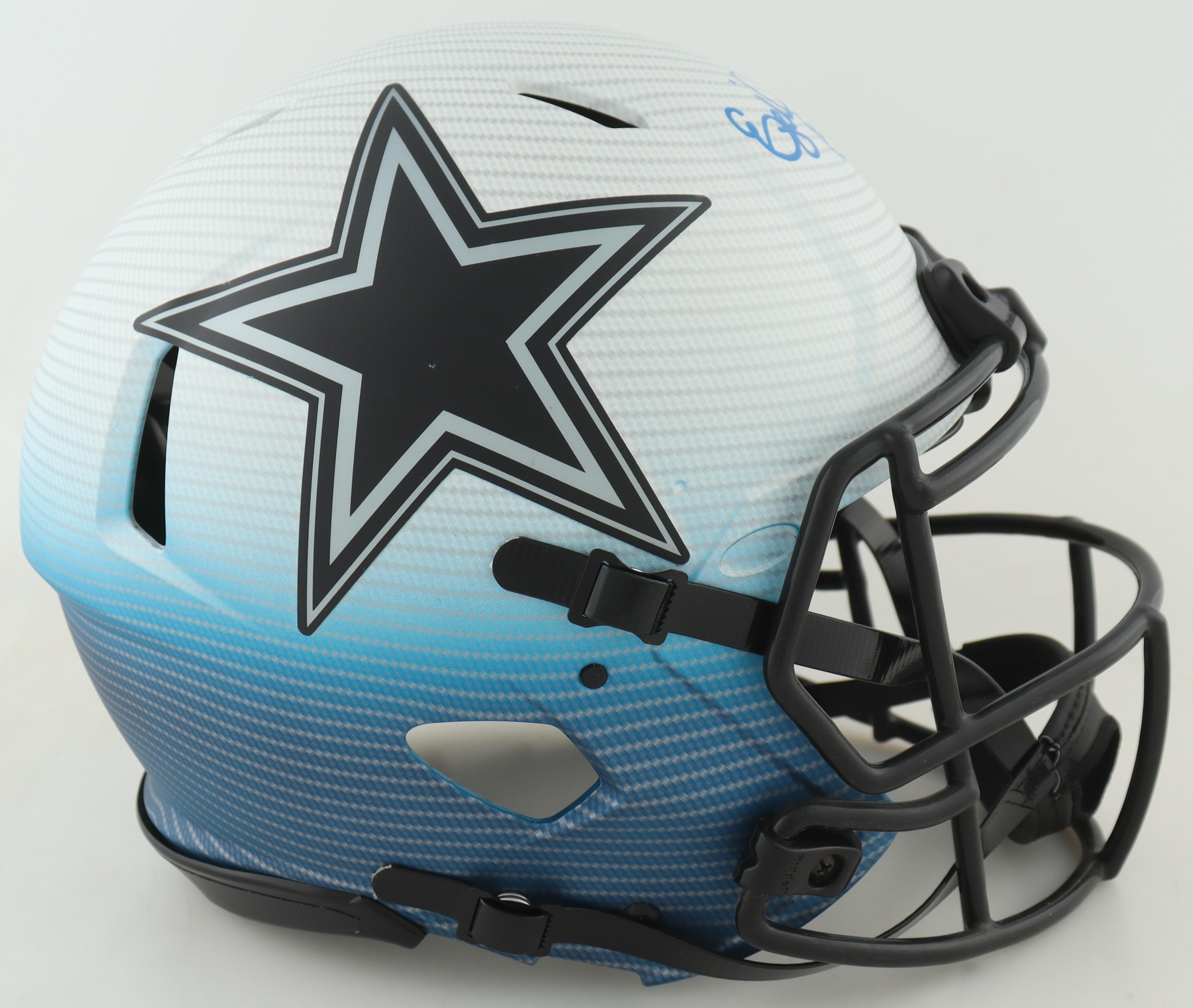 Ezekiel Elliott Signed Cowboys Full-Size Authentic On-Field Hydro-Dipped Speed Helmet (Beckett) at PristineAuction.com Ezekiel Elliott Signed Cowboys Full-Size Authentic On-Field Hydro-Dipped Speed Helmet (Beckett) at PristineAuction.com