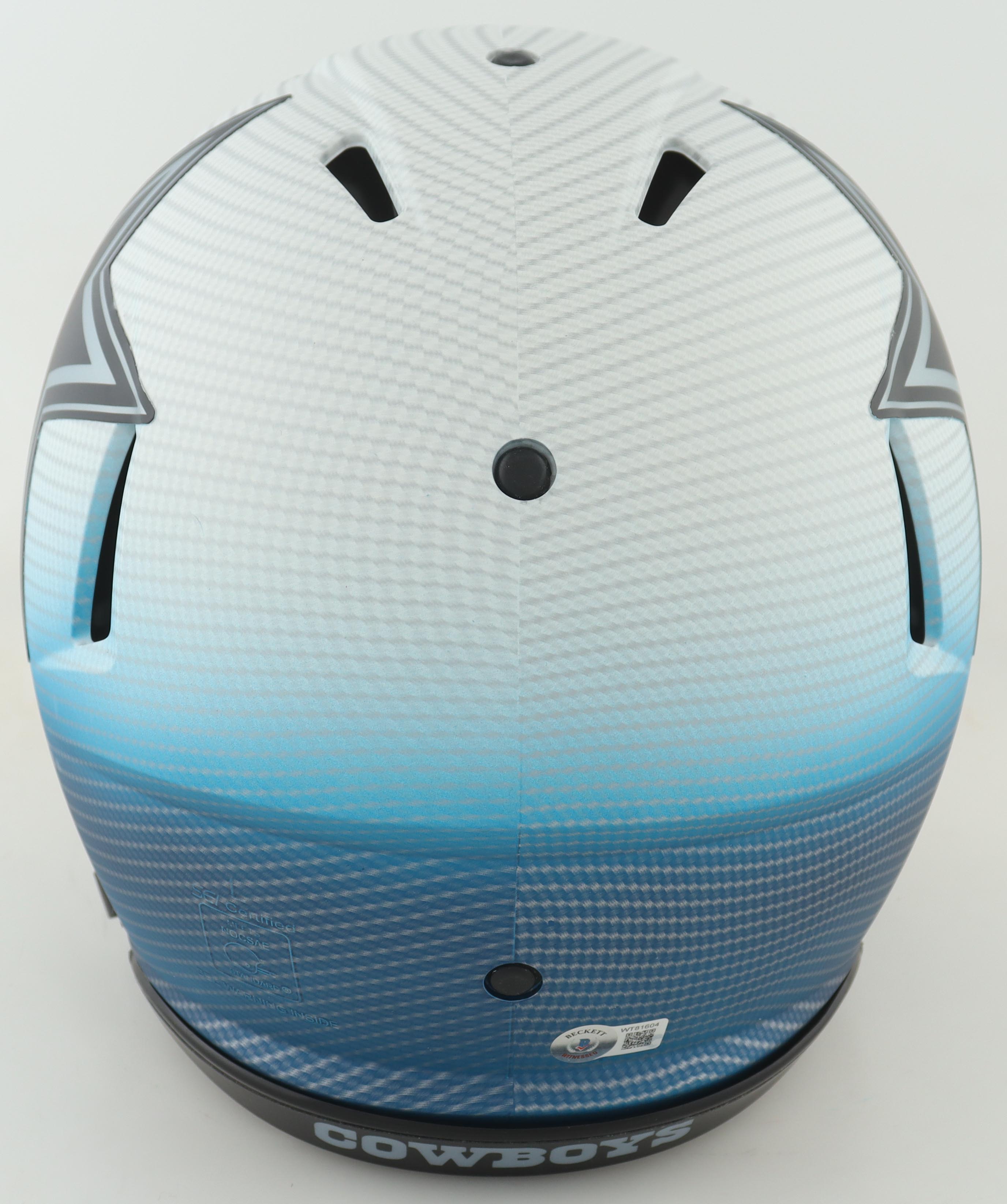 Ezekiel Elliott Signed Cowboys Full-Size Authentic On-Field Hydro-Dipped Speed Helmet (Beckett) at PristineAuction.com Ezekiel Elliott Signed Cowboys Full-Size Authentic On-Field Hydro-Dipped Speed Helmet (Beckett) at PristineAuction.com