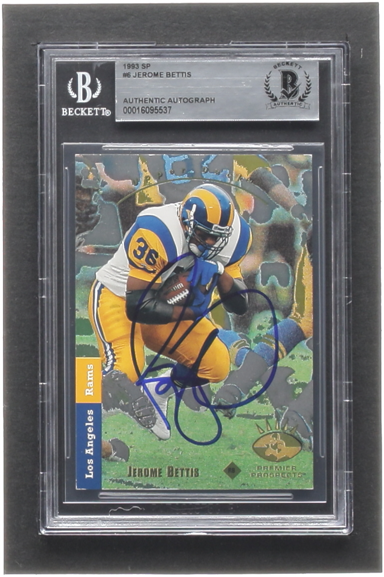 Jerome Bettis Signed 1993 SP #6 RC (BGS) at PristineAuction.com Jerome Bettis Signed 1993 SP #6 RC (BGS) at PristineAuction.com