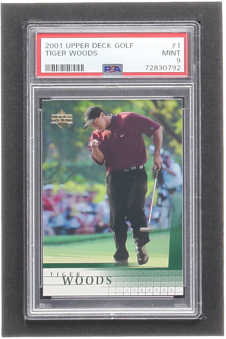 Tiger Woods 2001 Upper Deck #1 RC (PSA 9) at PristineAuction.com Tiger Woods 2001 Upper Deck #1 RC (PSA 9) at PristineAuction.com