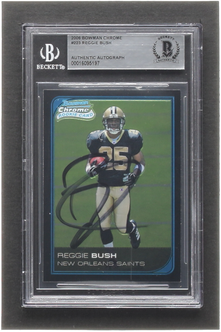 Reggie Bush Signed 2006 Bowman Chrome #223 RC (BGS) at PristineAuction.com Reggie Bush Signed 2006 Bowman Chrome #223 RC (BGS) at PristineAuction.com