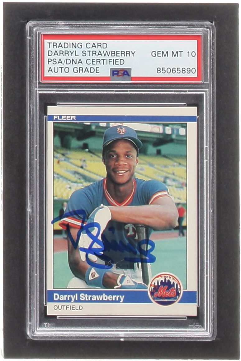 Darryl Strawberry Signed 1984 Fleer #599 RC (PSA | Autograph Graded PSA 10) at PristineAuction.com Darryl Strawberry Signed 1984 Fleer #599 RC (PSA | Autograph Graded PSA 10) at PristineAuction.com