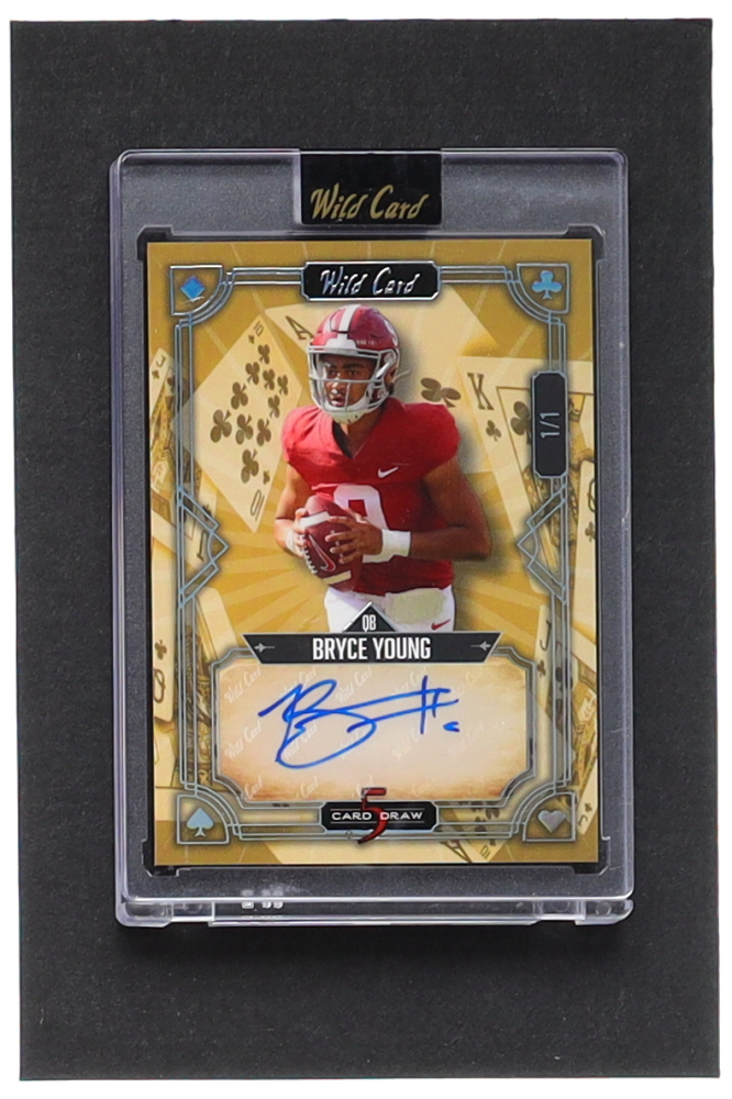 Bryce young 2023 wild card 5 card draw autographs gold 5cdcl13 1 1