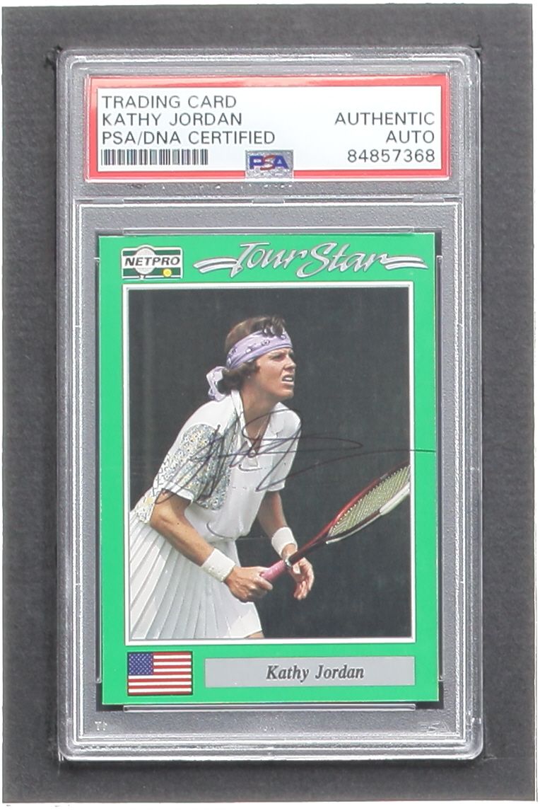 Kathy Jordan Signed 1991 NetPro Tour Stars #79 RC (PSA) at PristineAuction.com Kathy Jordan Signed 1991 NetPro Tour Stars #79 RC (PSA) at PristineAuction.com