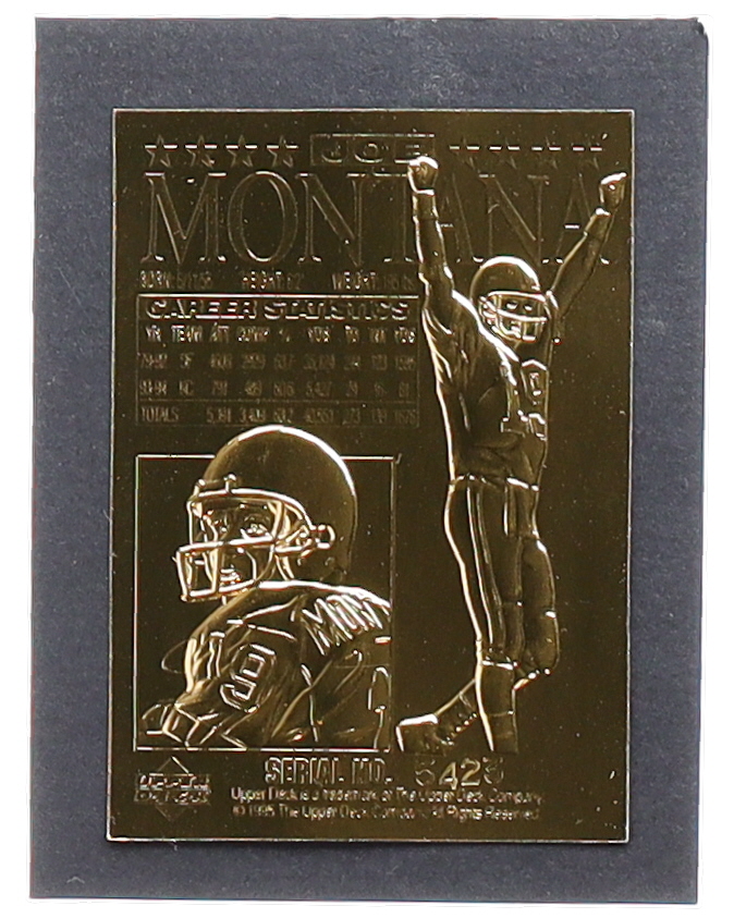 Joe Montana 1996 Upper Deck Diamond Stars 23Kt Gold Card at PristineAuction.com Joe Montana 1996 Upper Deck Diamond Stars 23Kt Gold Card at PristineAuction.com
