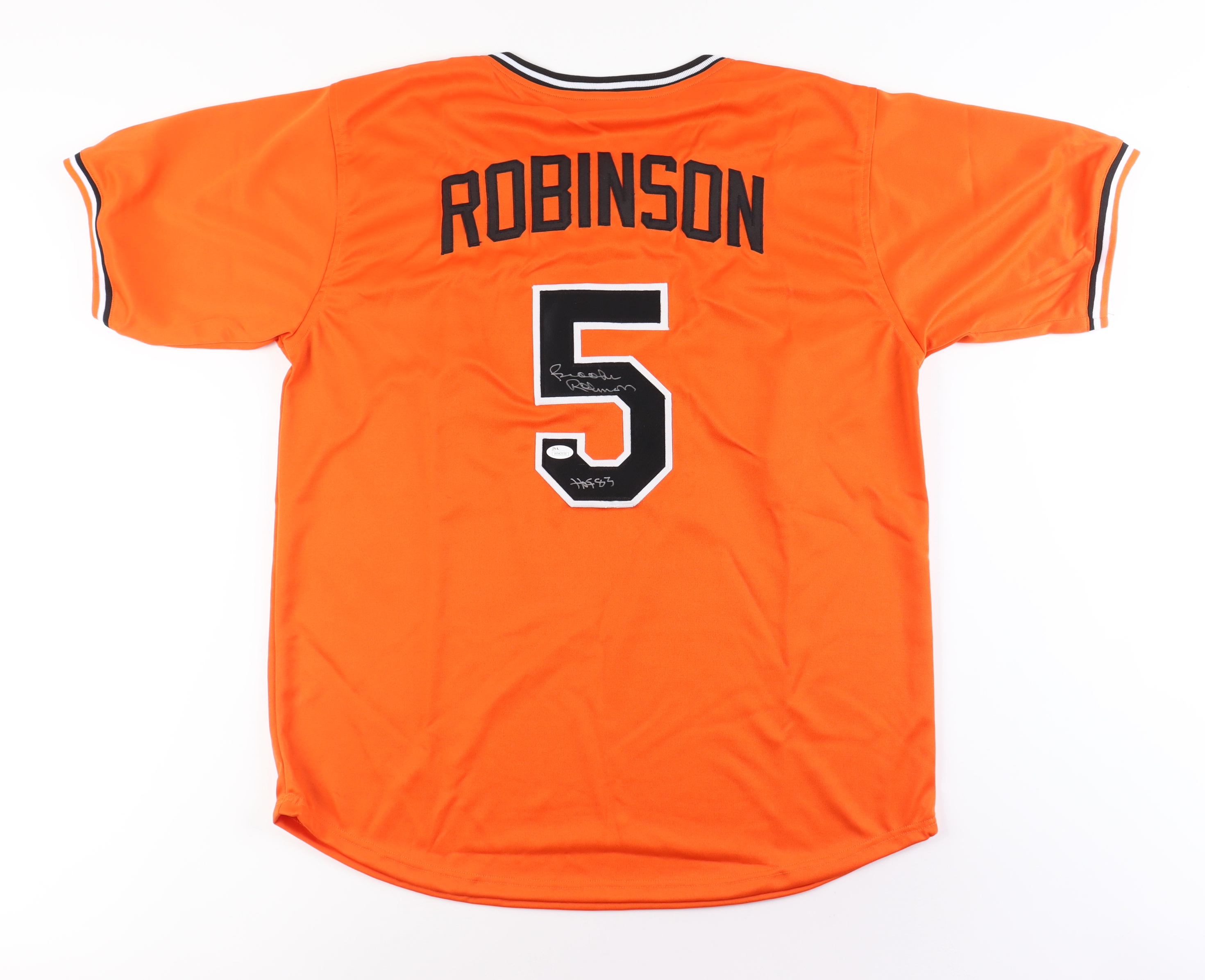 Brooks Robinson Signed Jersey Inscribed "HOF 83" (JSA) at PristineAuction.com Brooks Robinson Signed Jersey Inscribed "HOF 83" (JSA) at PristineAuction.com