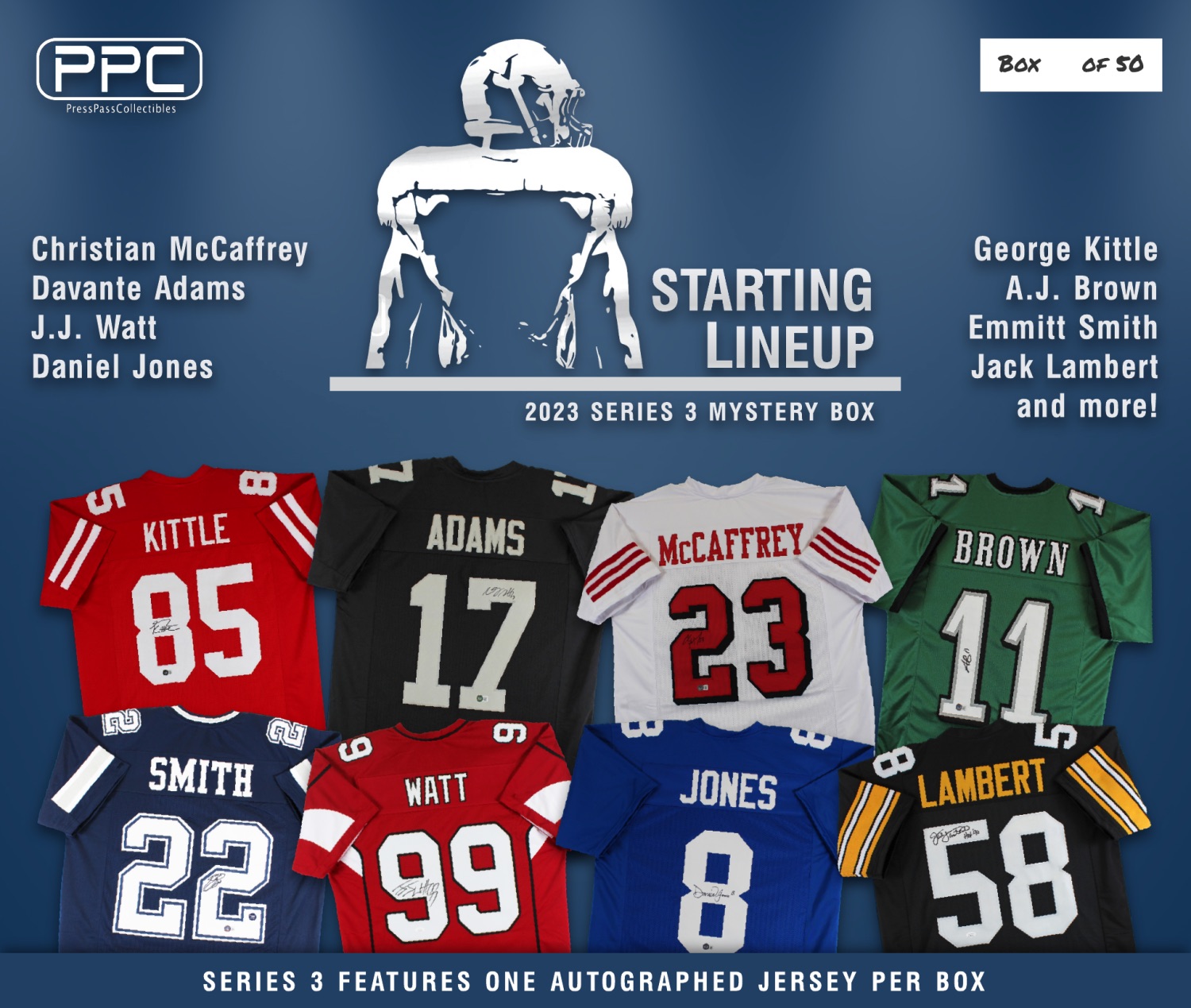 Press Pass Collectibles 2023 Starting Lineup Football Jersey Mystery Box - Series 3 at PristineAuction.com Press Pass Collectibles 2023 Starting Lineup Football Jersey Mystery Box - Series 3 at PristineAuction.com