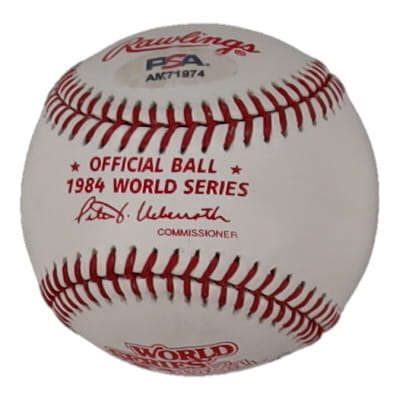 Alan Trammell Signed 1984 World Series Baseball Inscribed "84 WS MVP" (PSA) at PristineAuction.com Alan Trammell Signed 1984 World Series Baseball Inscribed "84 WS MVP" (PSA) at PristineAuction.com