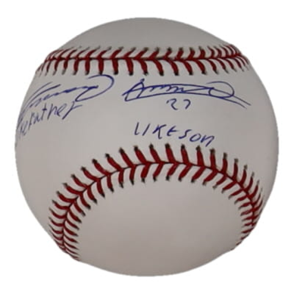 Vladimir Guerrero Jr. & Vladimir Guerrero Sr. Signed OML Baseball