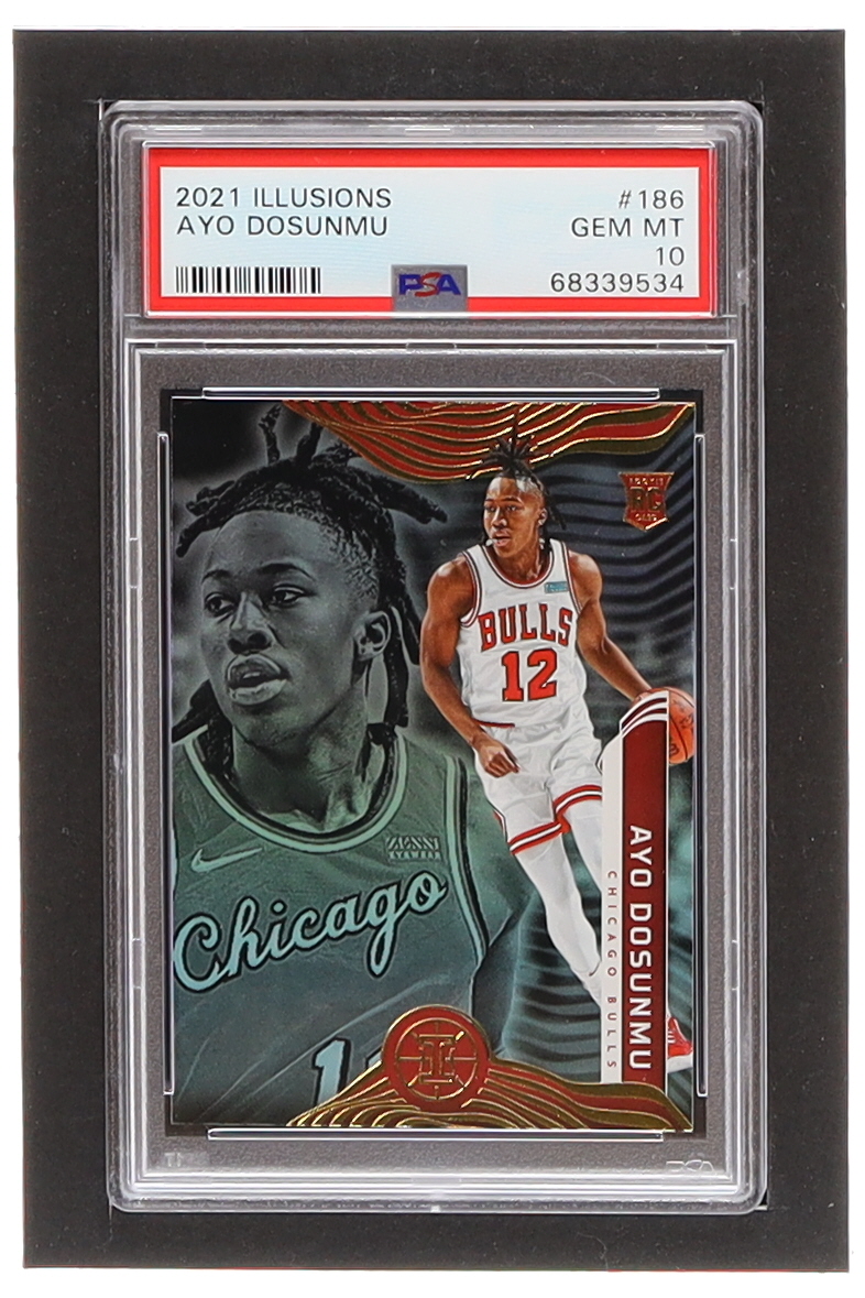 Ayo Dosunmu 2021-22 Panini Illusions #186 RC (PSA 10) at PristineAuction.com Ayo Dosunmu 2021-22 Panini Illusions #186 RC (PSA 10) at PristineAuction.com