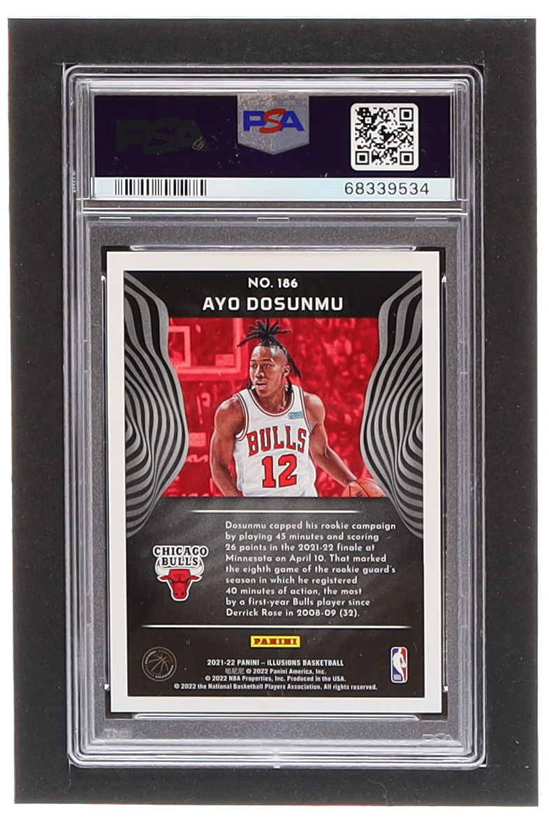 Ayo Dosunmu 2021-22 Panini Illusions #186 RC (PSA 10) at PristineAuction.com Ayo Dosunmu 2021-22 Panini Illusions #186 RC (PSA 10) at PristineAuction.com