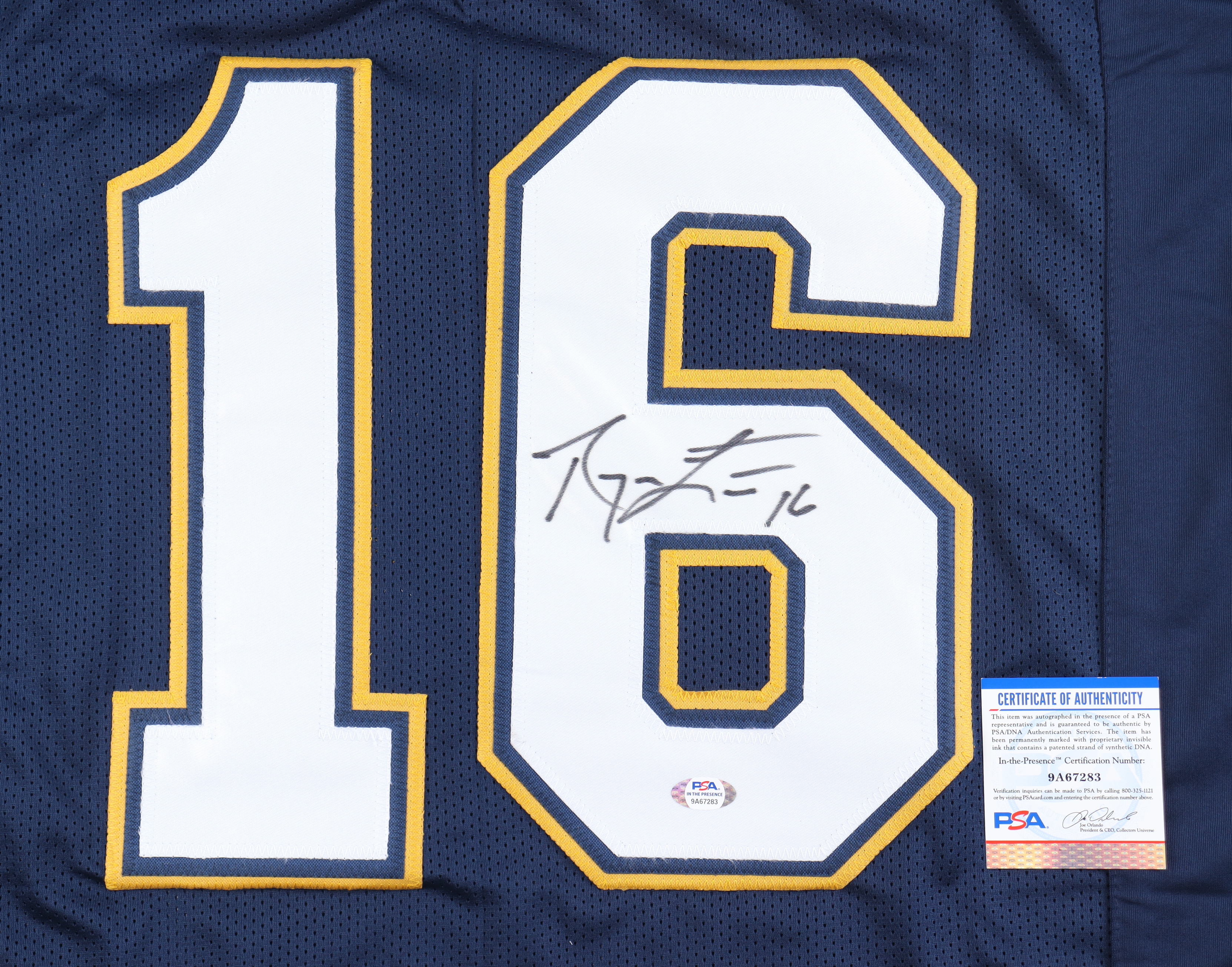 Ryan Leaf Signed Jersey (PSA) at PristineAuction.com Ryan Leaf Signed Jersey (PSA) at PristineAuction.com