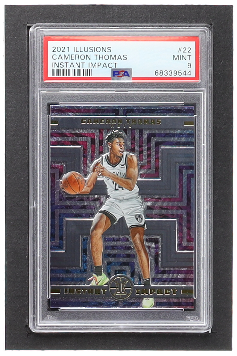 Cameron Thomas 2021-22 Panini Illusions Instant Impact #22 RC (PSA 9) at PristineAuction.com Cameron Thomas 2021-22 Panini Illusions Instant Impact #22 RC (PSA 9) at PristineAuction.com
