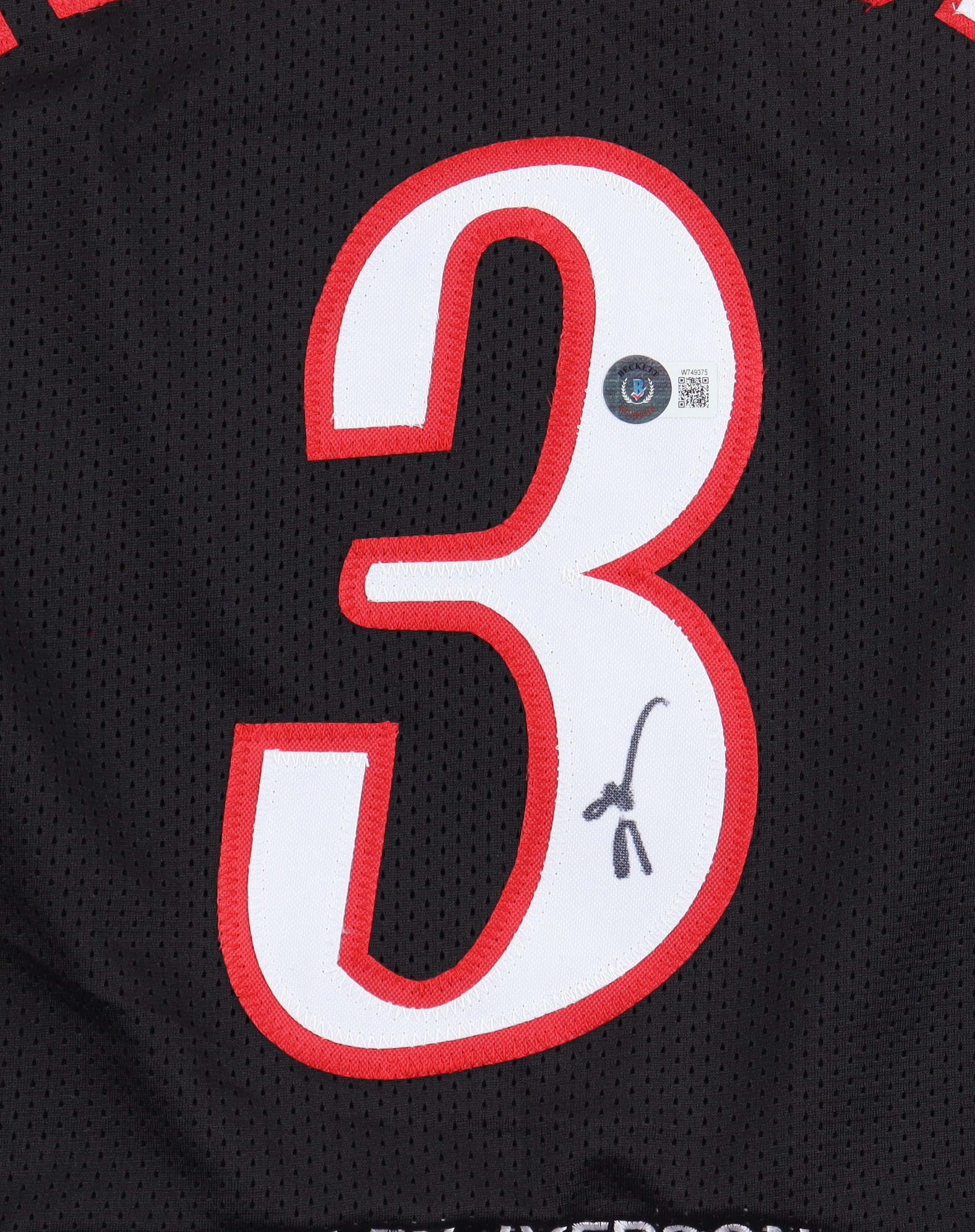 Allen Iverson Signed Career Stat Jersey (Beckett) at PristineAuction.com Allen Iverson Signed Career Stat Jersey (Beckett) at PristineAuction.com