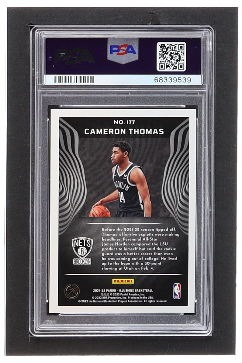 Cameron Thomas 2021-22 Panini Illusions #177 RC (PSA 9) at PristineAuction.com Cameron Thomas 2021-22 Panini Illusions #177 RC (PSA 9) at PristineAuction.com