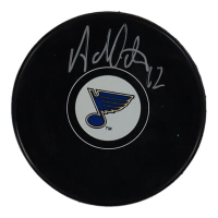 Adam Oates Signed Blues Logo Hockey Puck (Beckett) at PristineAuction.com